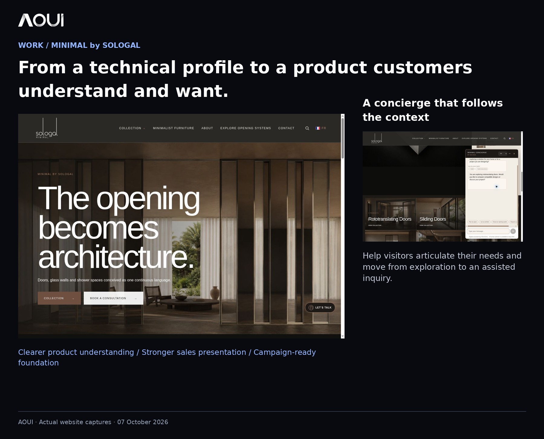 MINIMAL by SOLOGAL — Composition horizontale