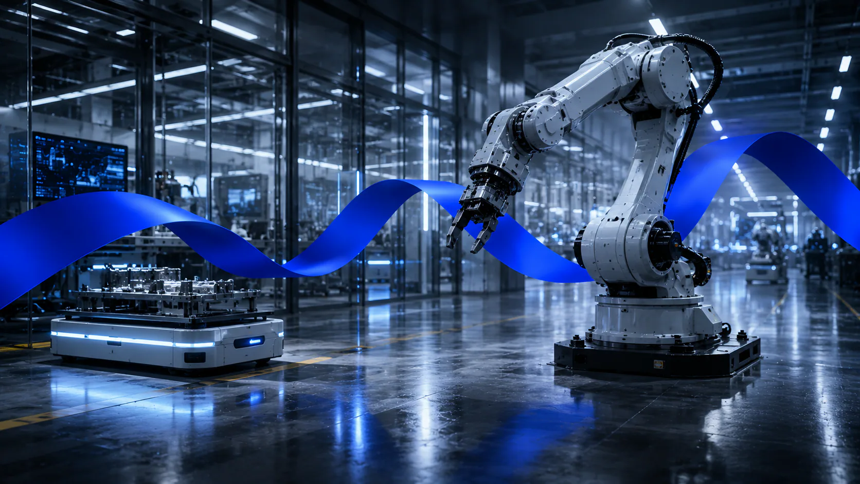 Robot industriel et système autonome dans un environnement de fabrication intelligent.